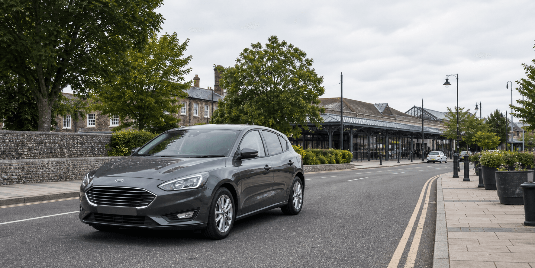 Compact hire car ready for practical travel around Deal